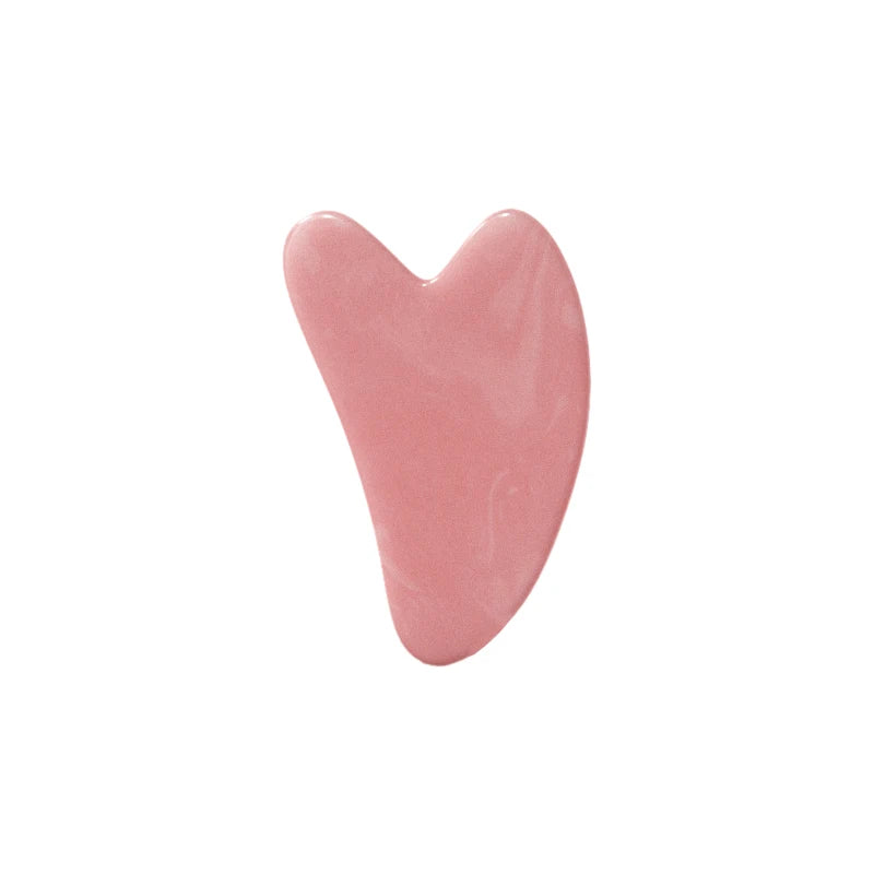 Rose Quartz Jade Roller & Heart-Shaped Gua Sha Facial Massage Set