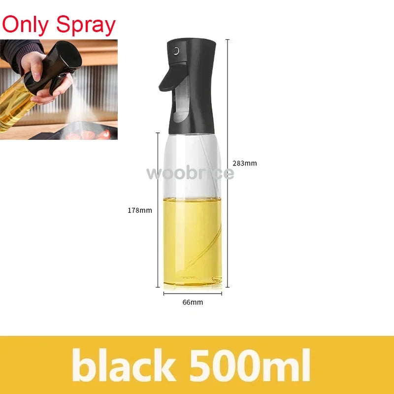 2-in-1 Glass Oil Sprayer & Dispenser Bottle - Dual Function Cooking Oil Dispenser for Kitchen & BBQ