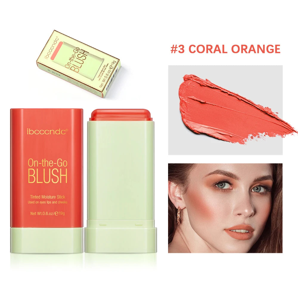 3-in-1 On-the-Go Blush Stick - Tinted Moisture Stick for Cheeks, Lips & Eyes (19g)