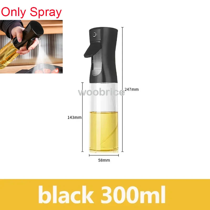 2-in-1 Glass Oil Sprayer & Dispenser Bottle - Dual Function Cooking Oil Dispenser for Kitchen & BBQ