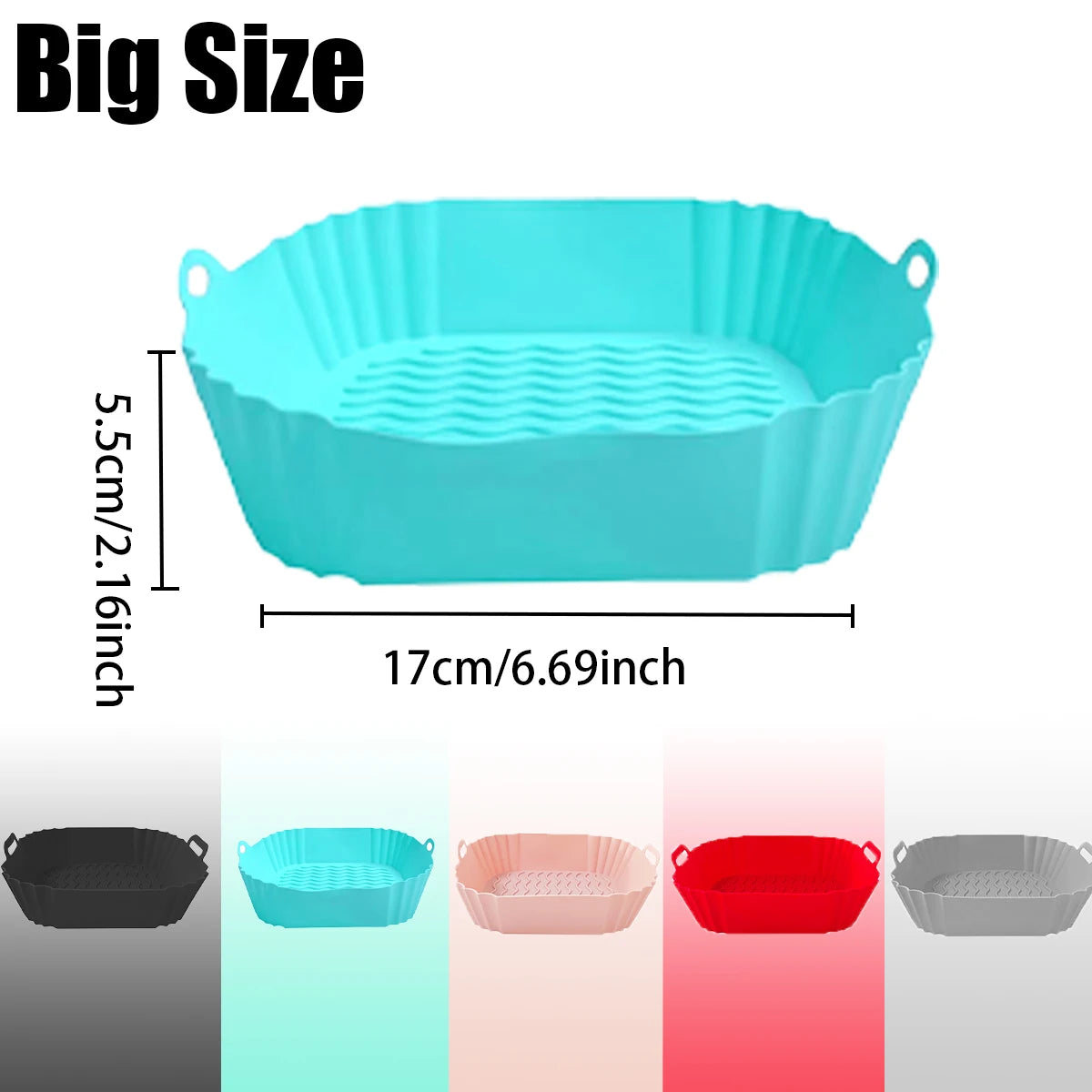 Silicone Air Fryer Liners Pot,Airfryer Basket Cooking Gadgets ,Reusable Baking Tray Non-stick Pizza Pan Oven Kitchen Accessories