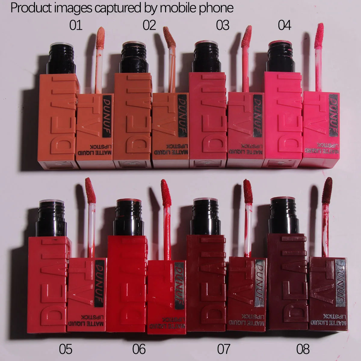 Long-Lasting Matte Liquid Lipstick - Waterproof Non-Stick Cup Lip Tint (8 Shades)