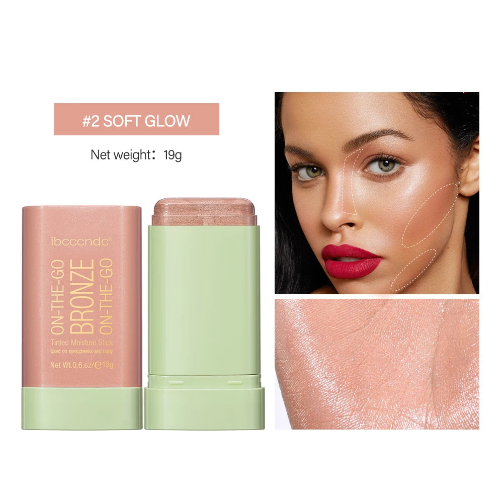 3-in-1 On-the-Go Blush Stick - Tinted Moisture Stick for Cheeks, Lips & Eyes (19g)