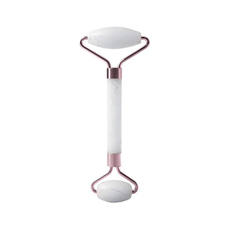 Rose Quartz Jade Roller & Heart-Shaped Gua Sha Facial Massage Set