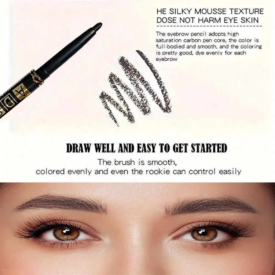 Waterproof Black Eyeliner & Kajal Pencil - Ultra Smudge-Proof Eye Pencil
