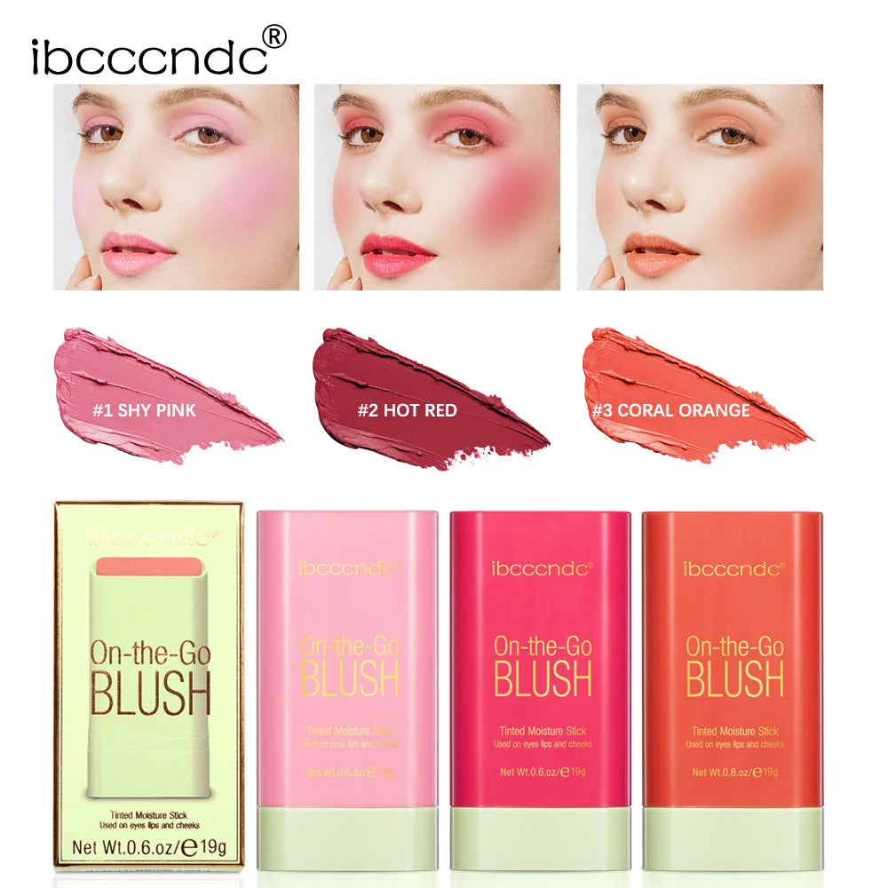 3-in-1 On-the-Go Blush Stick - Tinted Moisture Stick for Cheeks, Lips & Eyes (19g)