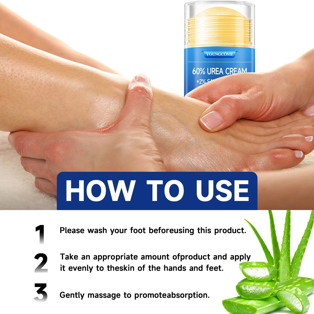 60% Urea Cream Stick with Salicylic Acid - Cracked Heel & Dry Hand Care Stick