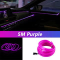 Universal Car Interior Ambient LED Light Strip - USB Powered Neon EL Wire Atmosphere Light with Pry Tool