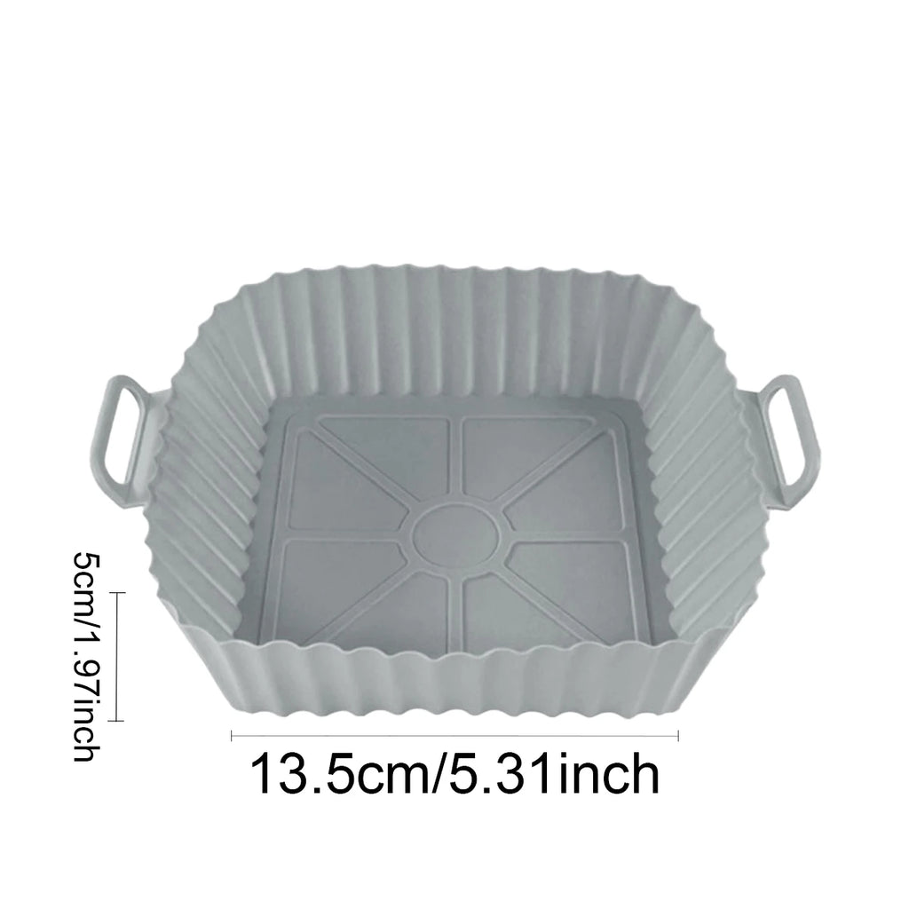 Silicone Air Fryer Liners Pot,Airfryer Basket Cooking Gadgets ,Reusable Baking Tray Non-stick Pizza Pan Oven Kitchen Accessories