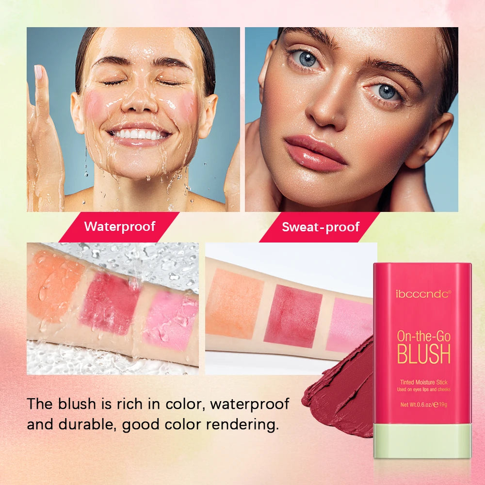 3-in-1 On-the-Go Blush Stick - Tinted Moisture Stick for Cheeks, Lips & Eyes (19g)
